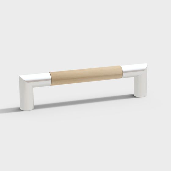 Stylish Wood-Aluminum Handle 3D model