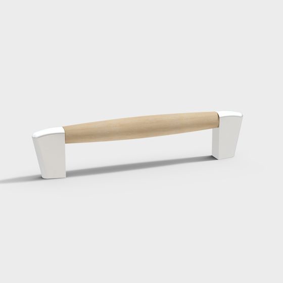 Wood Grain Metal Handle 3D model