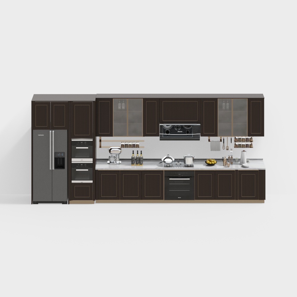 Elegant Modern Kitchen 3D Model