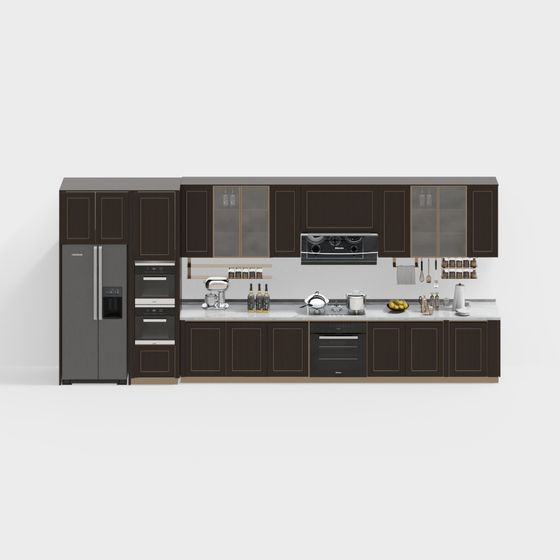 Elegant Modern Kitchen 3D Model