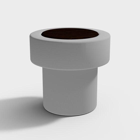 Modern Minimalist Cylinder Planter 3D model