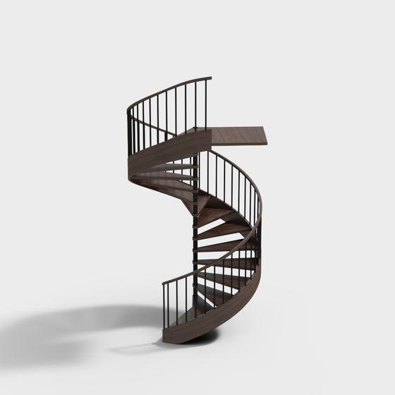 Stylish Spiral Staircase 3D model