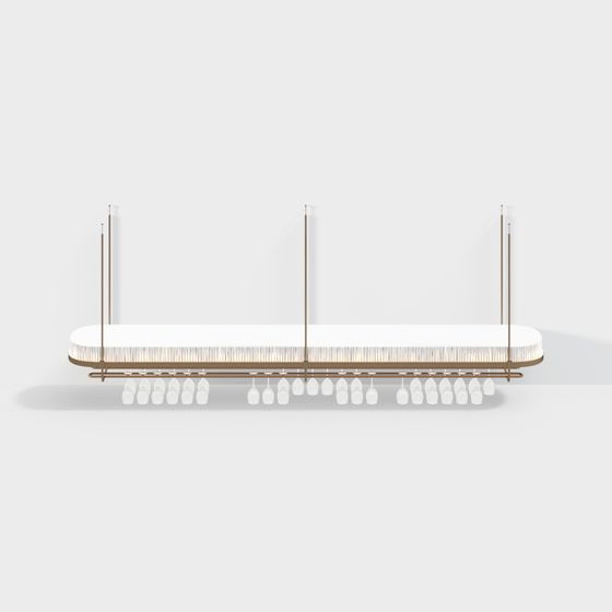 Luminous Floating Chandelier 3D model