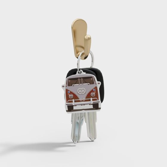 Vintage Volkswagen T1 Keychain 3D model
