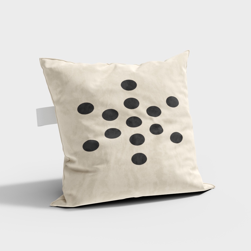 Abstract Geometric Pillow 3D model for Modern Interiors