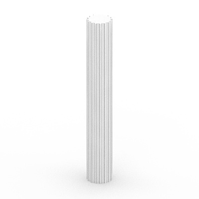 White Round Cylinder 3D Model