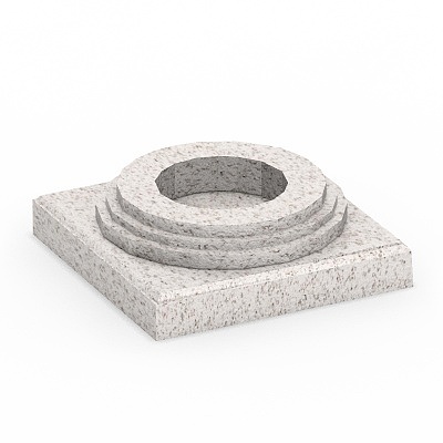 Cylindrical Feet 3D Model in White