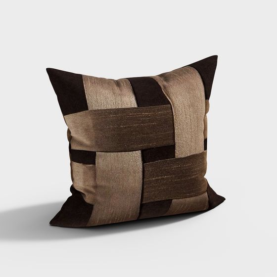 Abstract Patchwork Pillow 3D model
