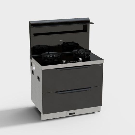 Sleek Modern Gas Stove 3D model