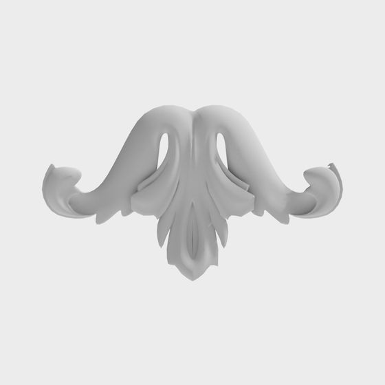 Elegant Flower Ornament 3D model