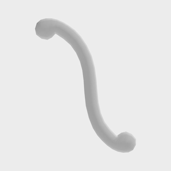 Elegant Curved Handle 3D model for Modern Design