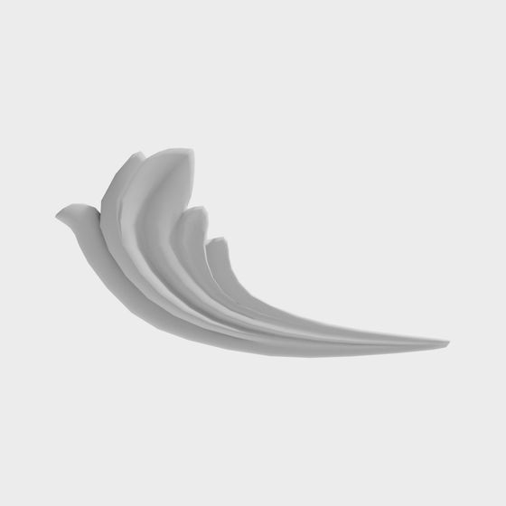 Graceful Low-Poly Flying Dove 3D model