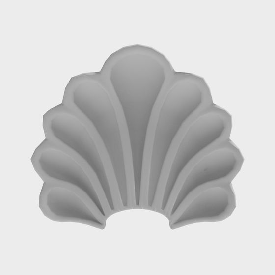 Graceful Shell 3D Model with Unique Low-Poly Design