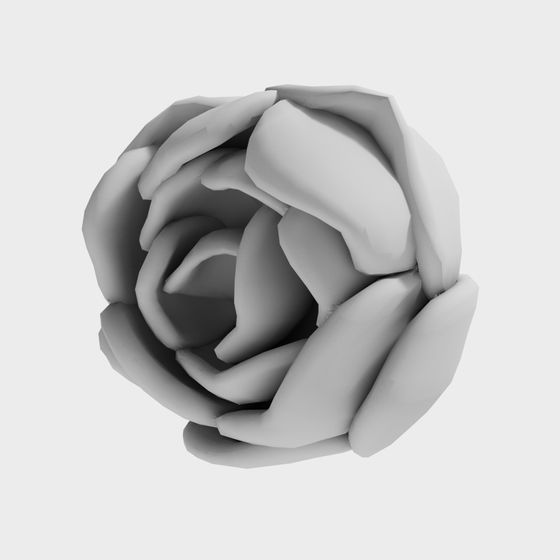 Beautiful Low-Poly Rose 3D Model for Creative Use
