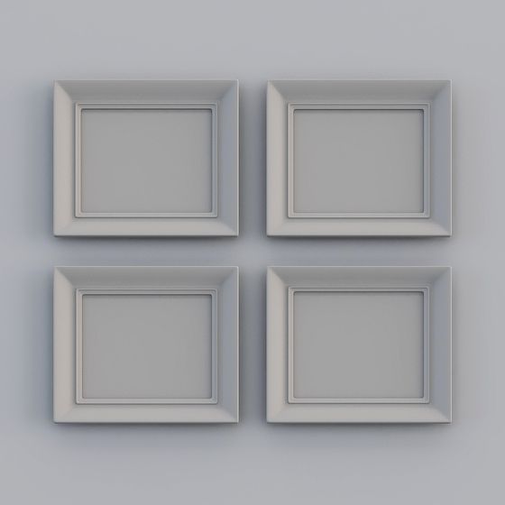 4-Piece Wall Frame Set 3D model