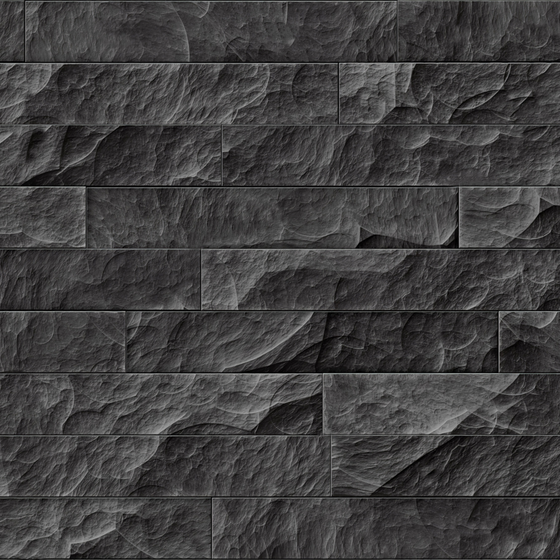 Gray Cultural Stone Wall Tile 3D Model