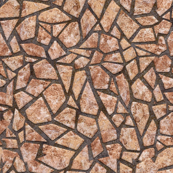 Wood Color Cultural Stone Wall Tile 3D Model for Rustic Touches