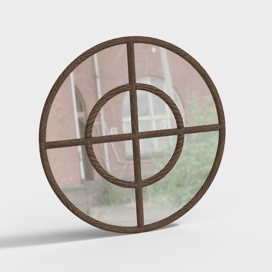Contemporary Round Window 3D Model for Creative Spaces