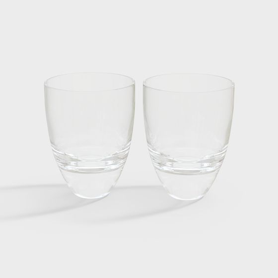 Crystal Glass Cup Set 3D model