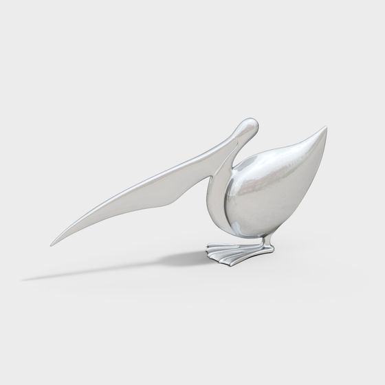 Elegant Seagull 3D model for Creative Projects