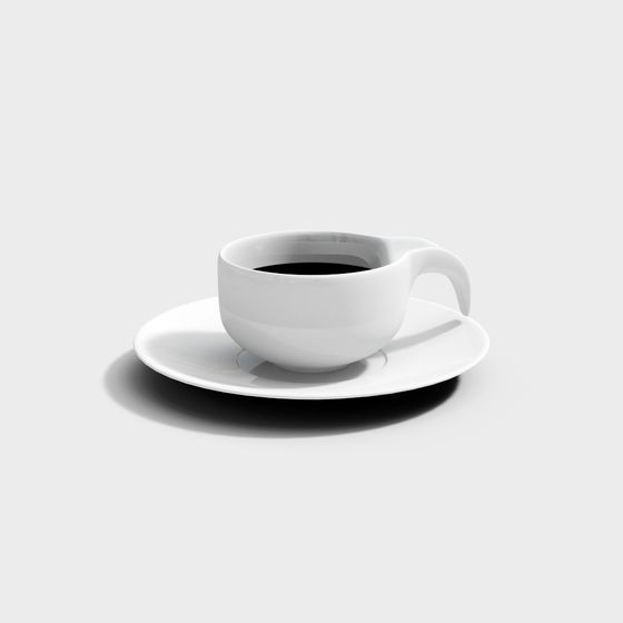 Elegant Coffee Cup 3D model with Minimalist Design