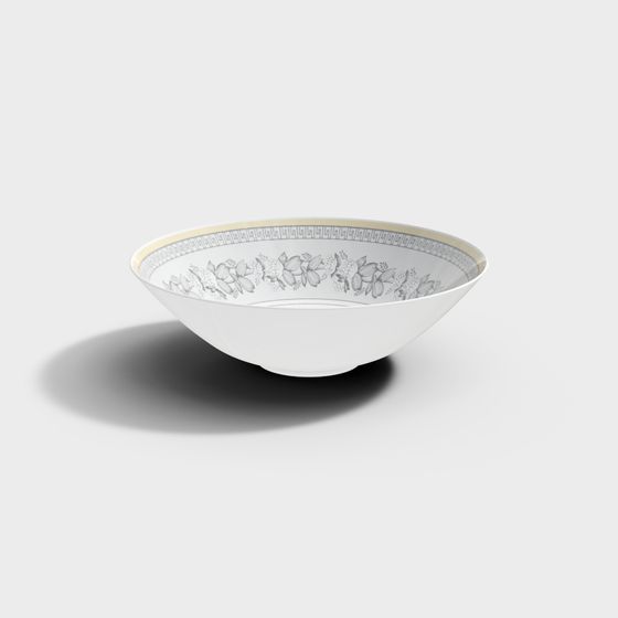 Floral Harmony Elegant 3D Bowl Model