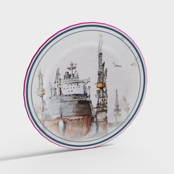 Deep Sea Drilling Platform 3D model