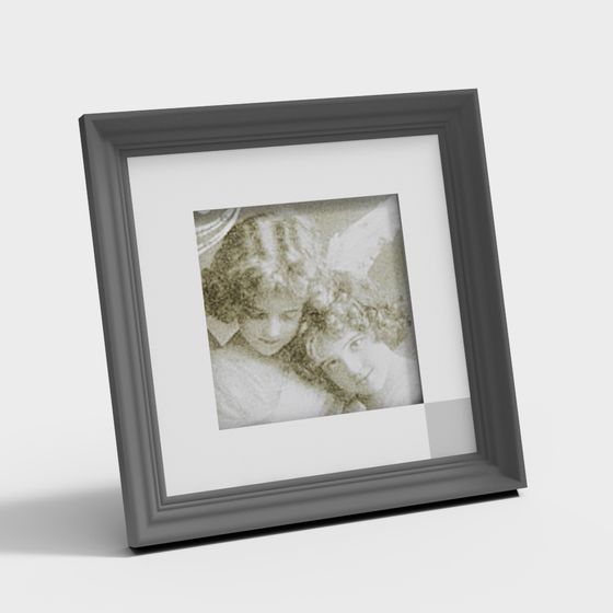 Retro Photo Frame 3D model with High Detail