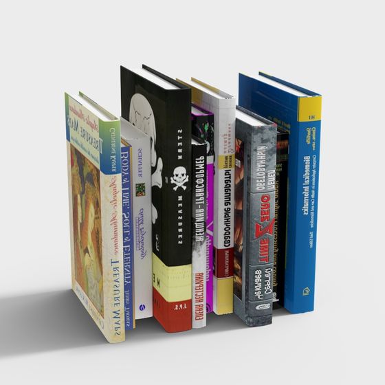 Vibrant Bookshelf 3D Model for Creative Projects