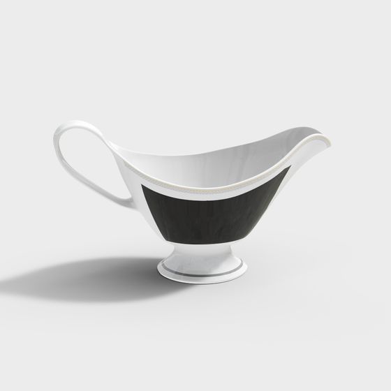 Stylish Grazer Sauceboat 3D model for Creative Projects