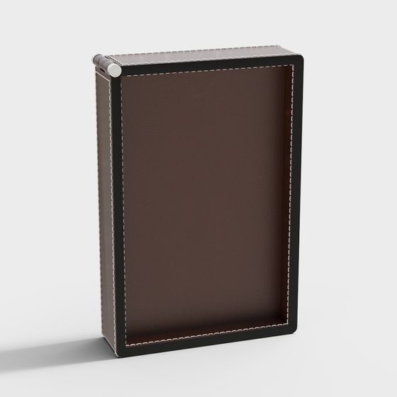 Chic Leather Storage Box 3D model for Interiors