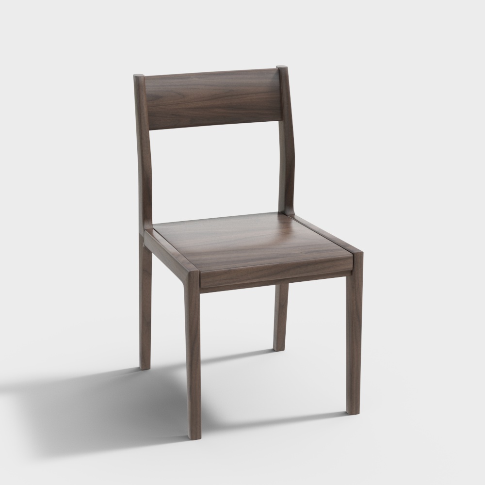 เก้าอี้รับประทานอาหารไม้ Walnut ดำจากอเมริกาเหนือ