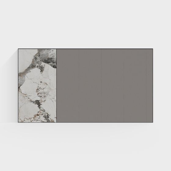 Cracked Marble Screen 3D model