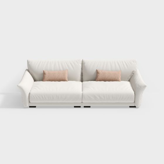 Elegant Minimalist 3D Sofa Model for Modern Interiors