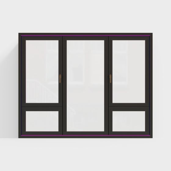 Stylish Low-Polygon Window 3D model