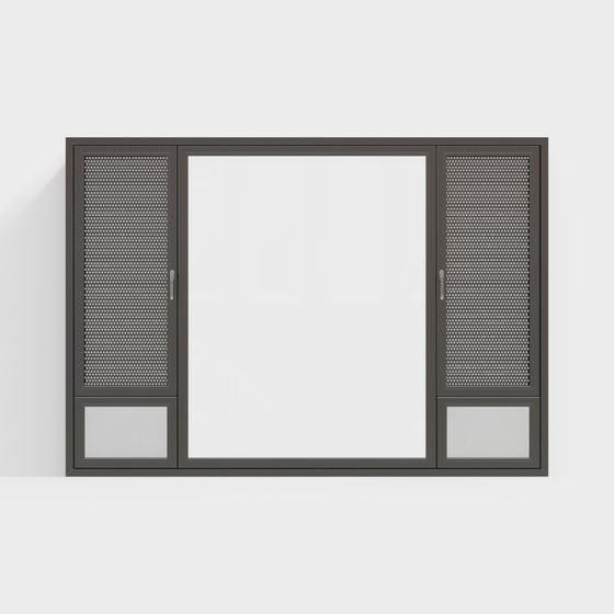 Low Poly Gray Window 3D model