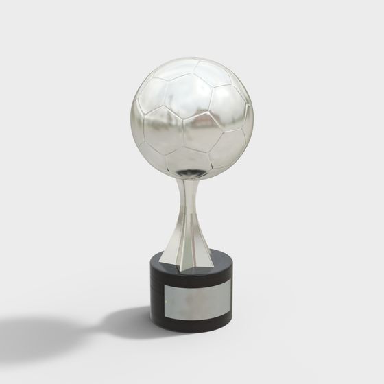 Low Poly Soccer Trophy 3D model