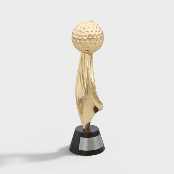 Elegant Golf Trophy 3D model