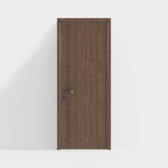 Elegant Wooden Door 3D model