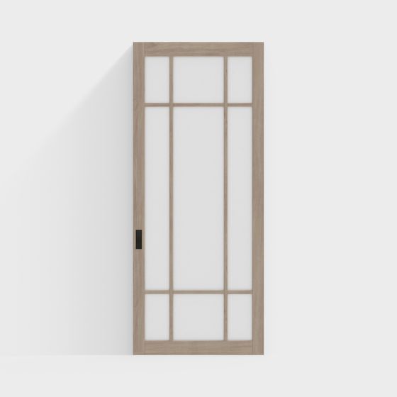 Modern Glass Door 3D model for Contemporary Spaces