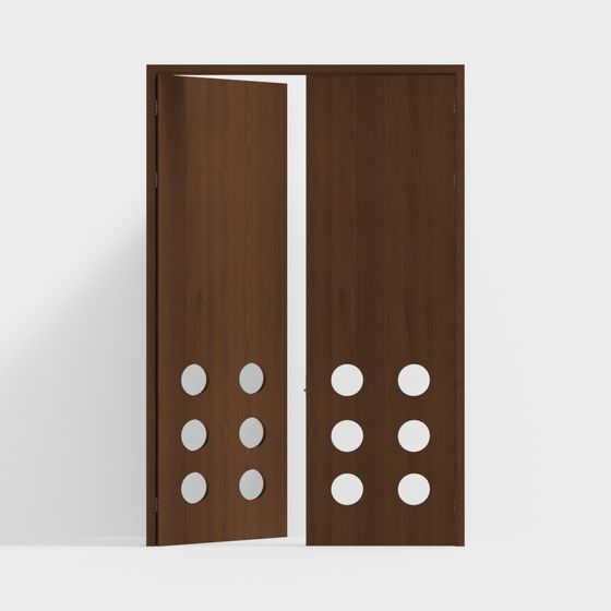 Stylish Wooden Door Series 3D model
