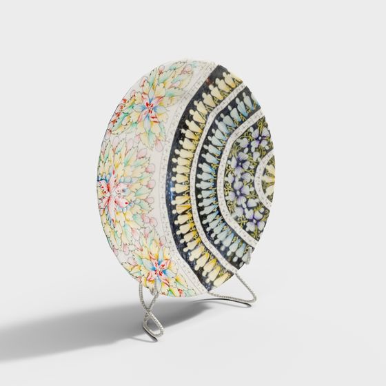 Floral Language Plate 3D model