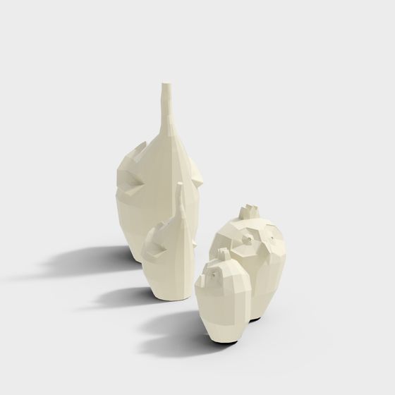 Abstract Vase 3D model for Modern Aesthetics