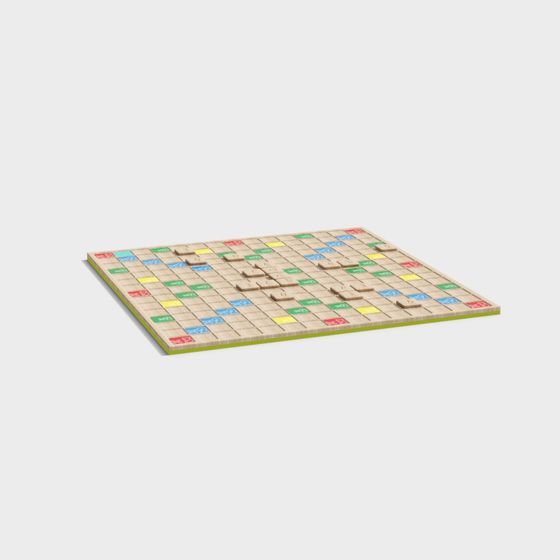 Colorful Scrabble Board 3D Model