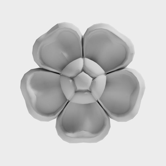 Six-Petal Flower 3D model for Elegant Designs