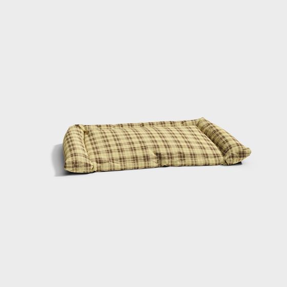Chic Checkerboard Pet Bed 3D model for Cozy Spaces