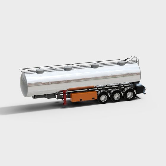 Industrial Aesthetic Low-Poly Tanker Truck 3D model