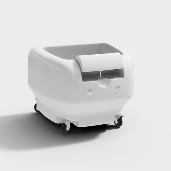 Low-Poly Mobile Storage Bin 3D model
