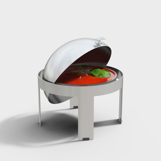 Stainless Steel Insulated Serving Tray 3D model