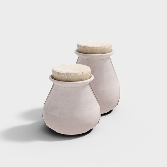 Ceramic Storage Jar 3D model for Modern Spaces